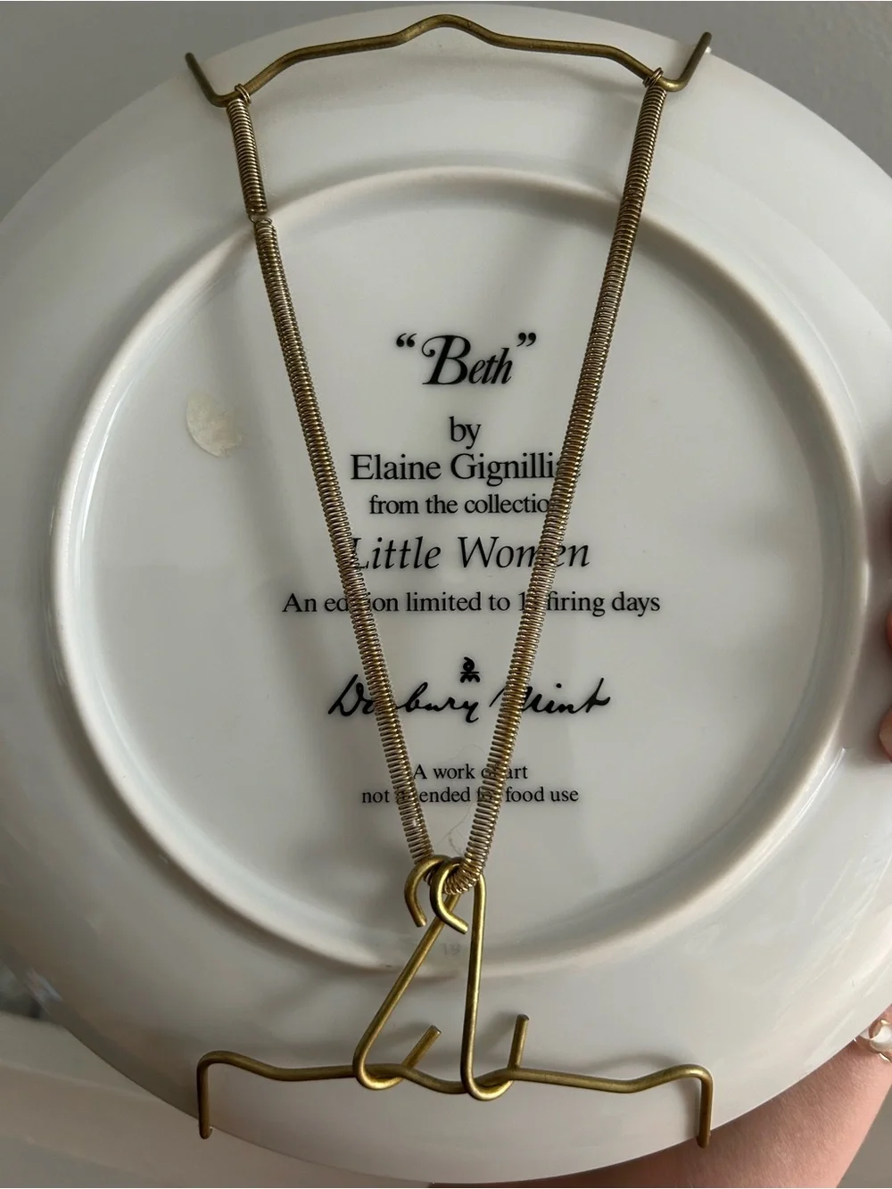 Danbury Mint Little Women Collector Plates Set of 5 Meg Jo Beth Amy Wedding 1990